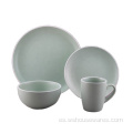 Platos de cerámica blanca acristalada de alta calidad